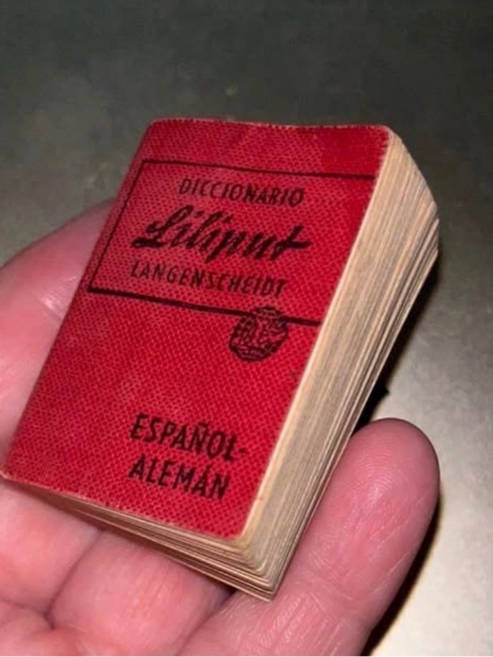 1954 VINTAGE DICTIONARY •DICCIONARIO LILLIPUT ESPAÑOL- ALEMAN•